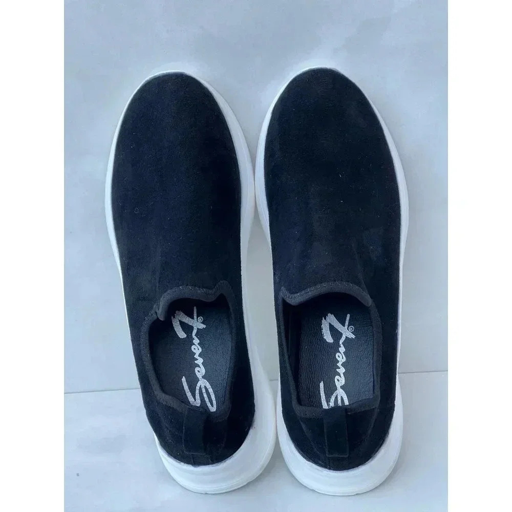 Seven 7 Womens Slip On Sneaker Shoes Navy Sz 10